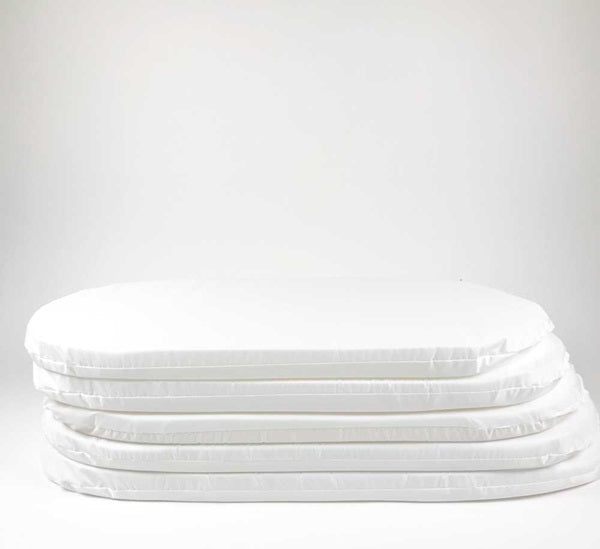 foam covered mattress pads, custom made for cradle, bassinet or Moses basket