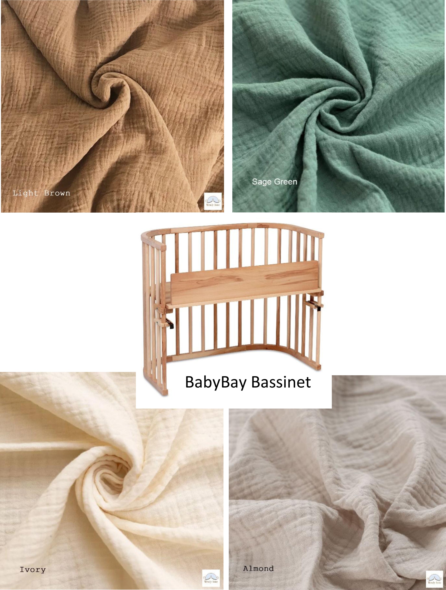 Baby Bay Bassinet Cradle Custom Made Fitted Sheet Organic Cotton