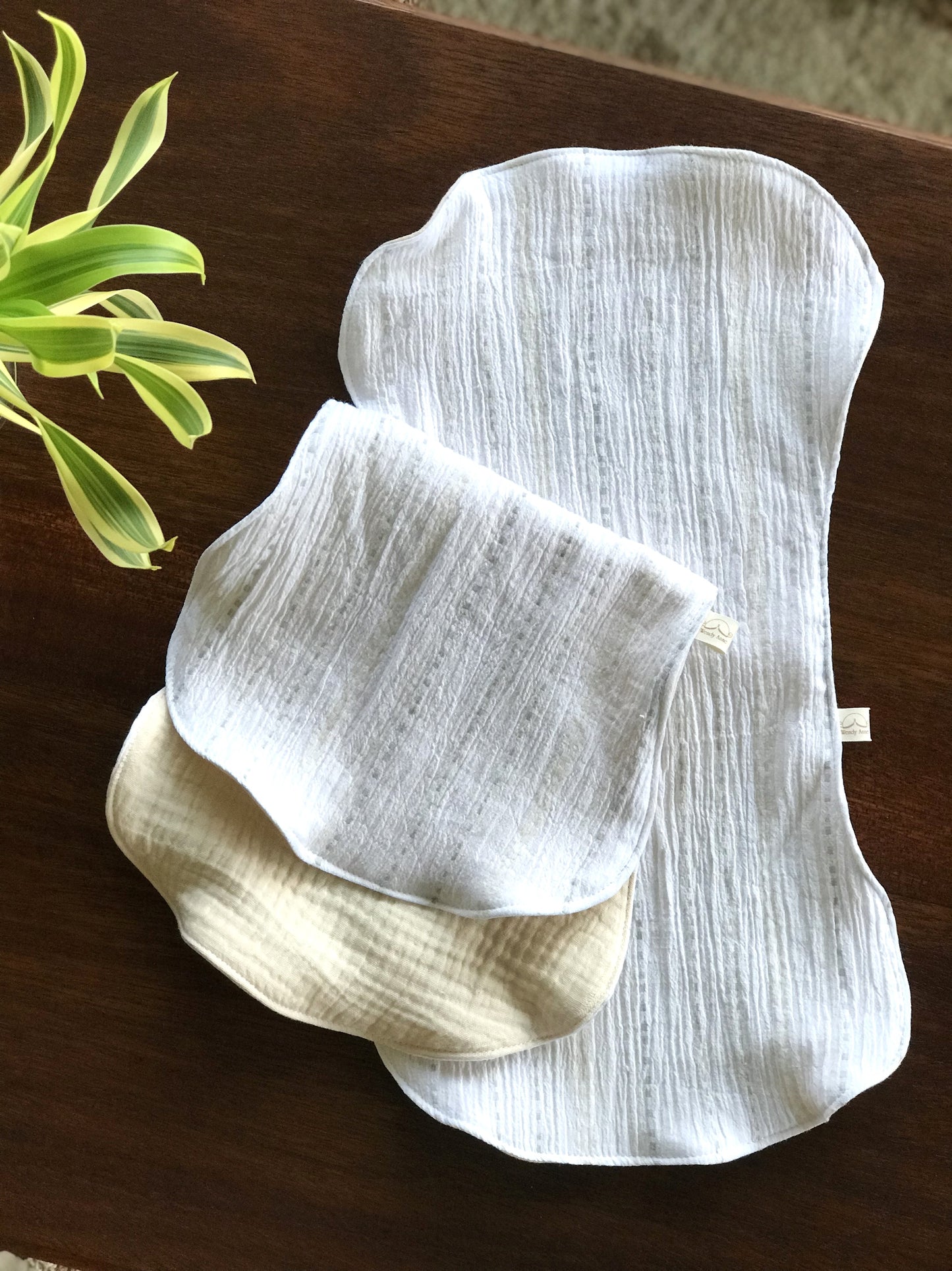 Wendy Anne Gift Set - Bib, Burp and Teether with Organic Cotton Gauze