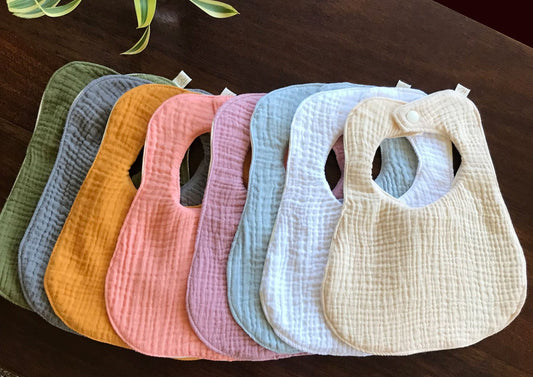 Baby Bib - Choose Your Color - Organic Cotton with Waterproof Organic Cotton Backing