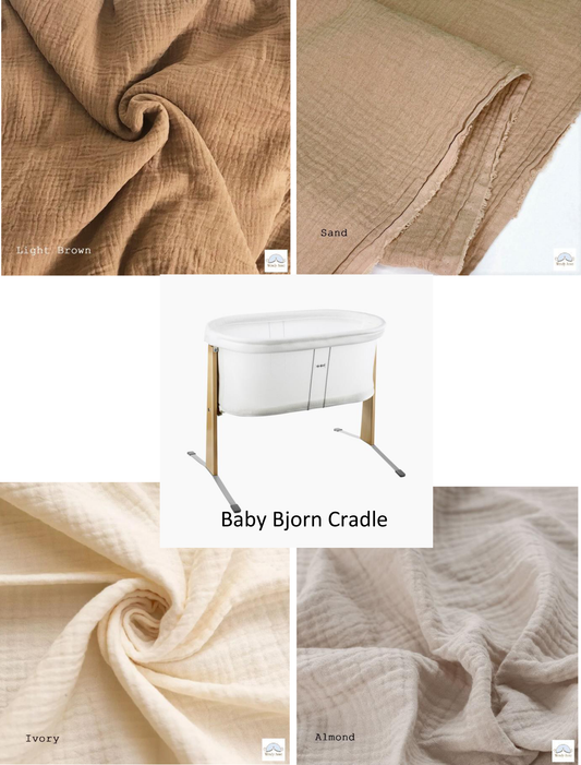 Baby Bjorn Bassinet Cradle Custom Made Fitted Sheet - Organic Cotton Gauze