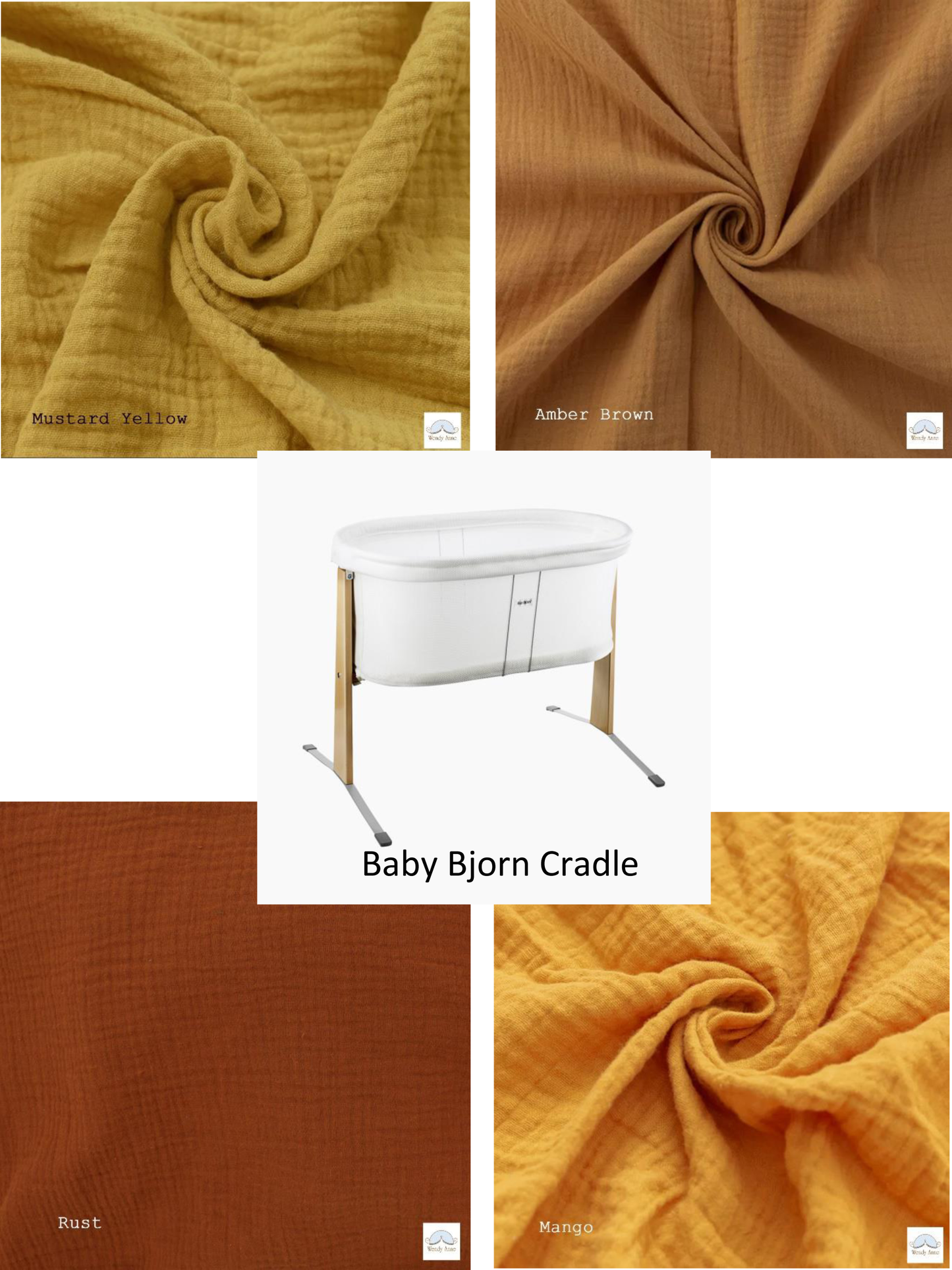 Baby Bjorn Bassinet Cradle Custom Made Fitted Sheet - Organic Cotton Gauze