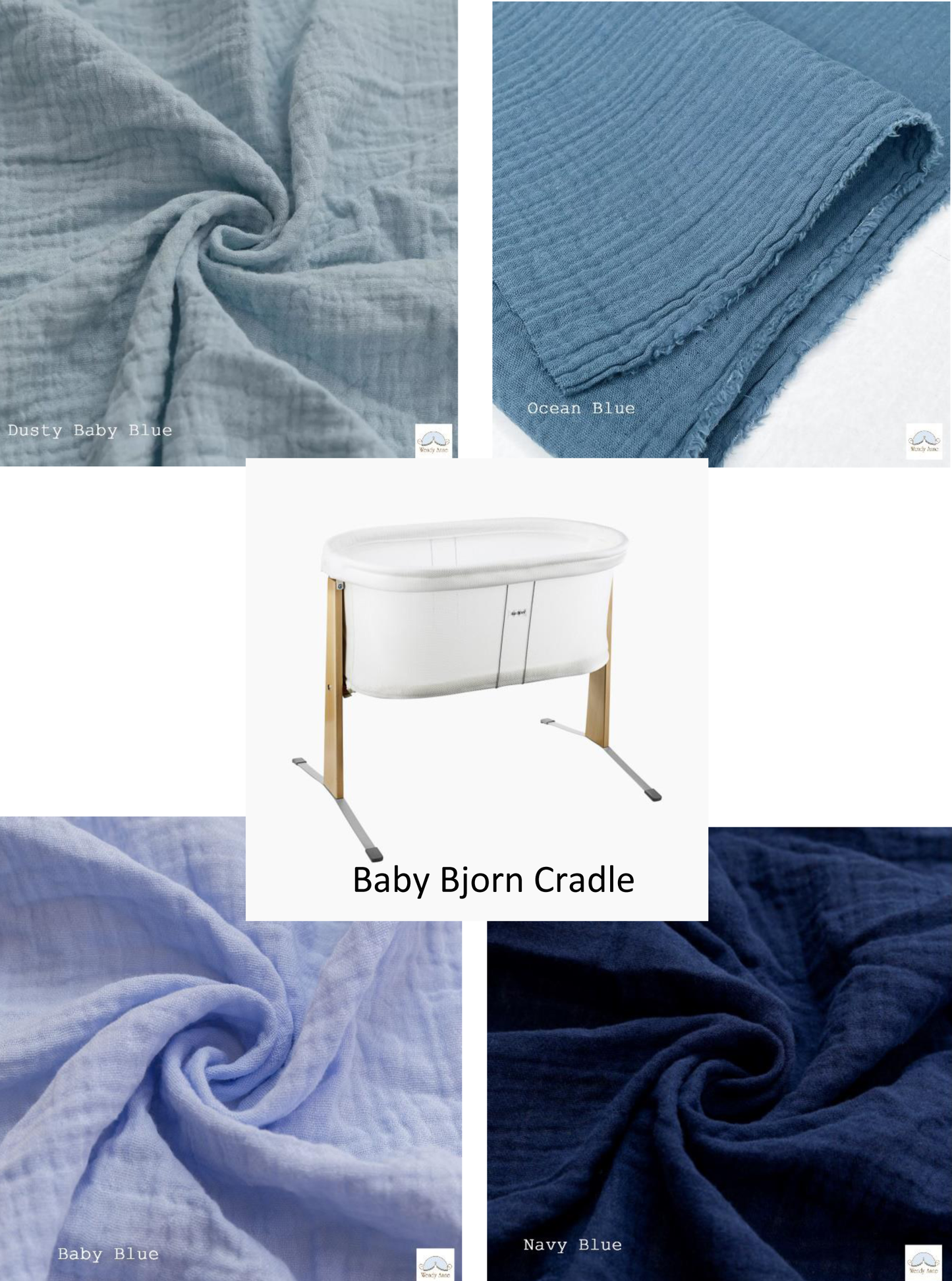 Baby Bjorn Bassinet Cradle Custom Made Fitted Sheet - Organic Cotton Gauze