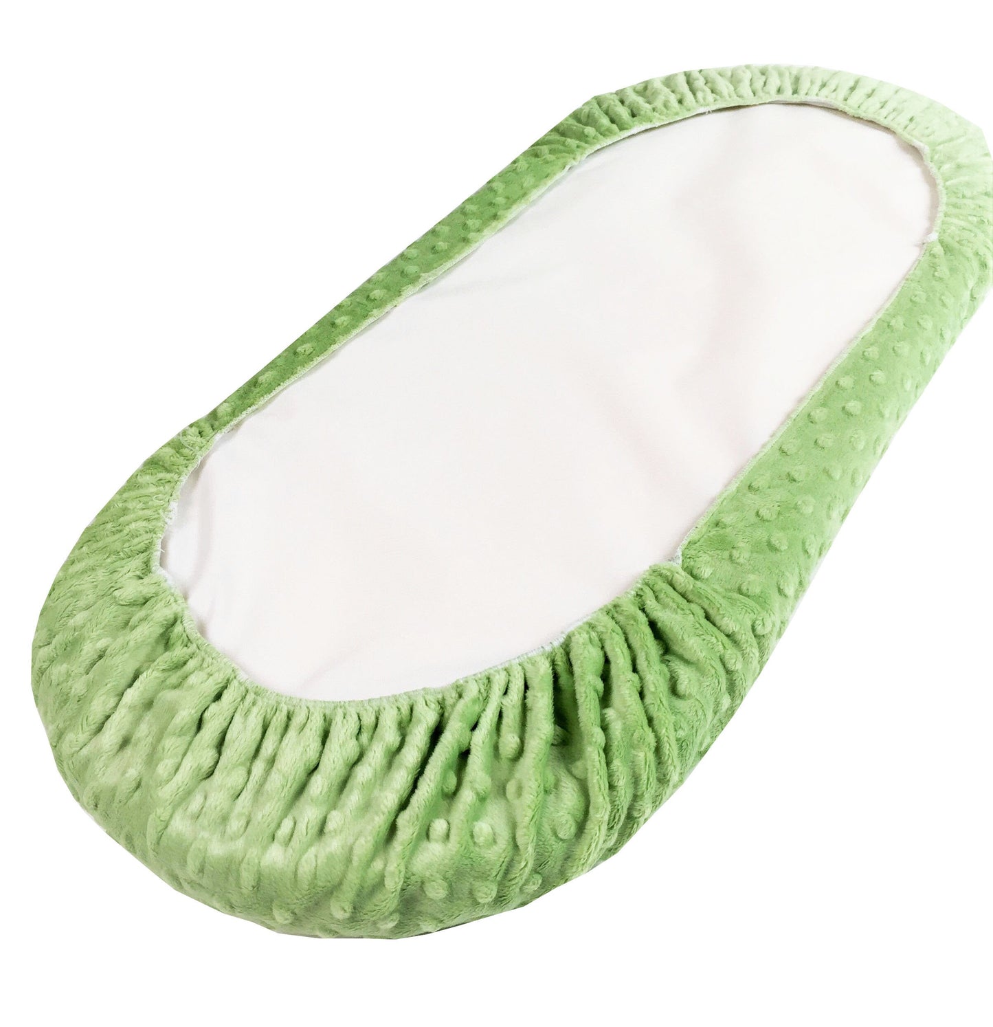 Green Minky Dot - Custom Made Fitted Sheet