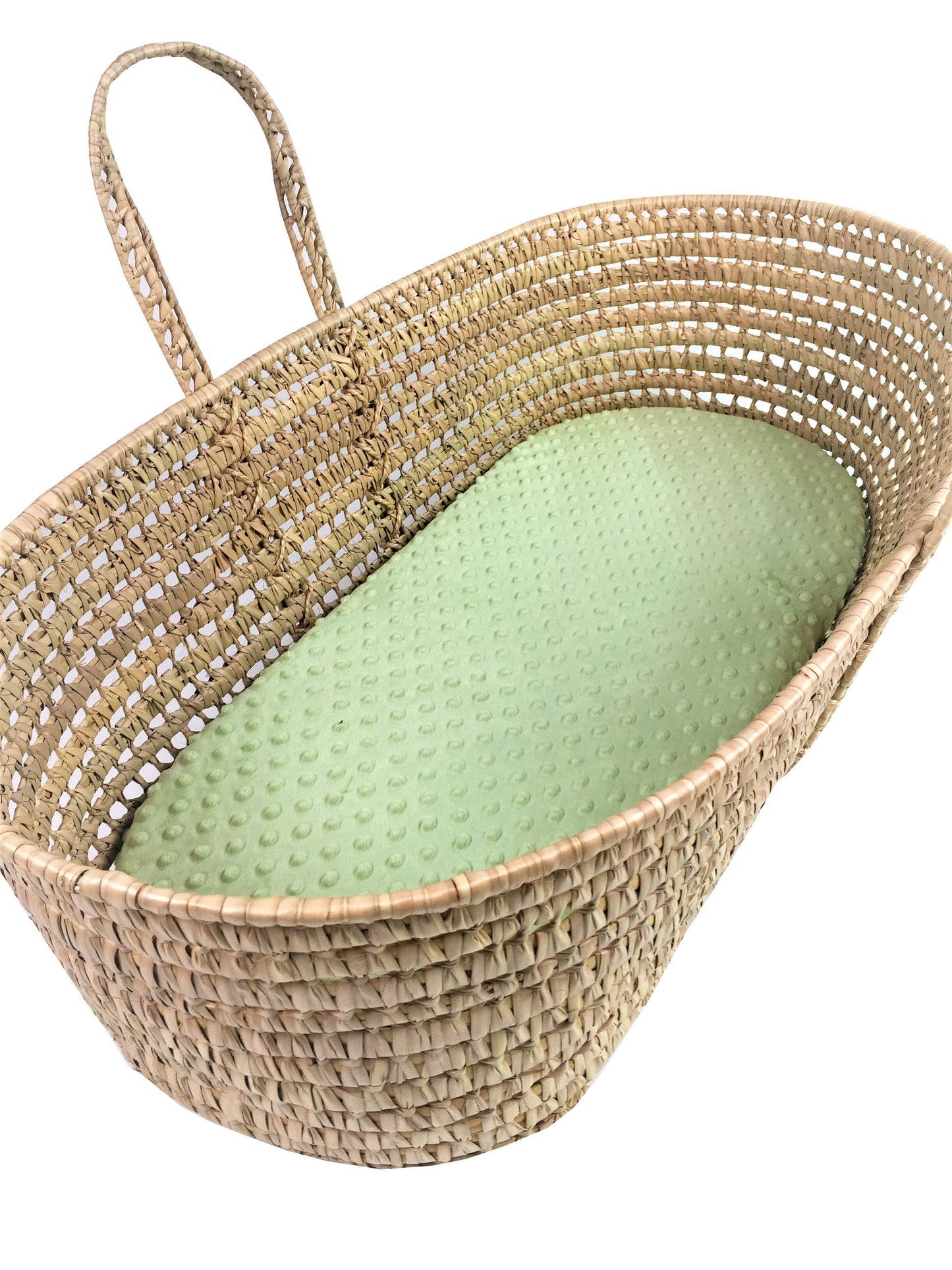 Green Minky Dot - Custom Made Fitted Sheet