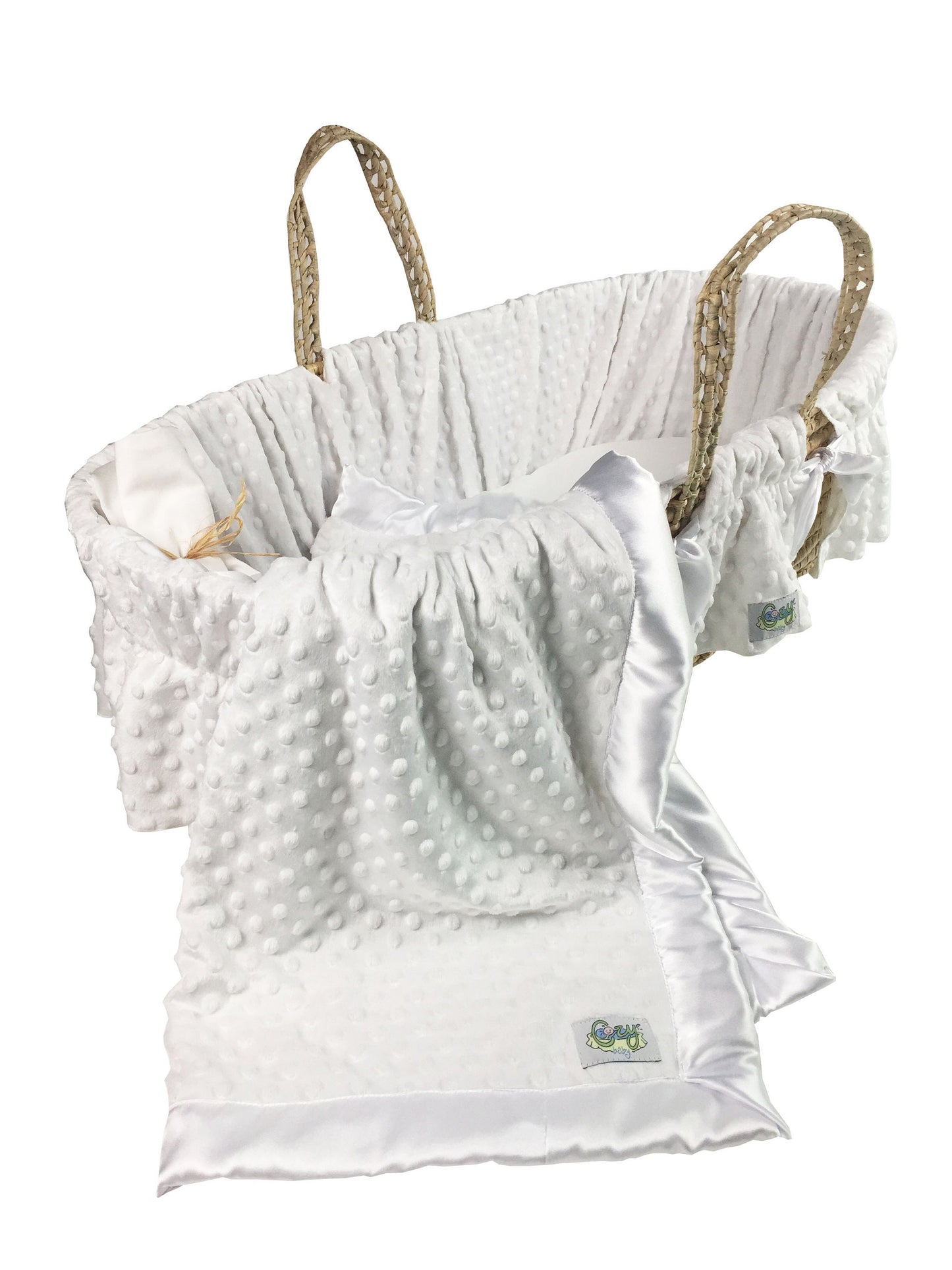 Minky Dot Bedding Set for Moses Basket - does not include basket - Custom Made