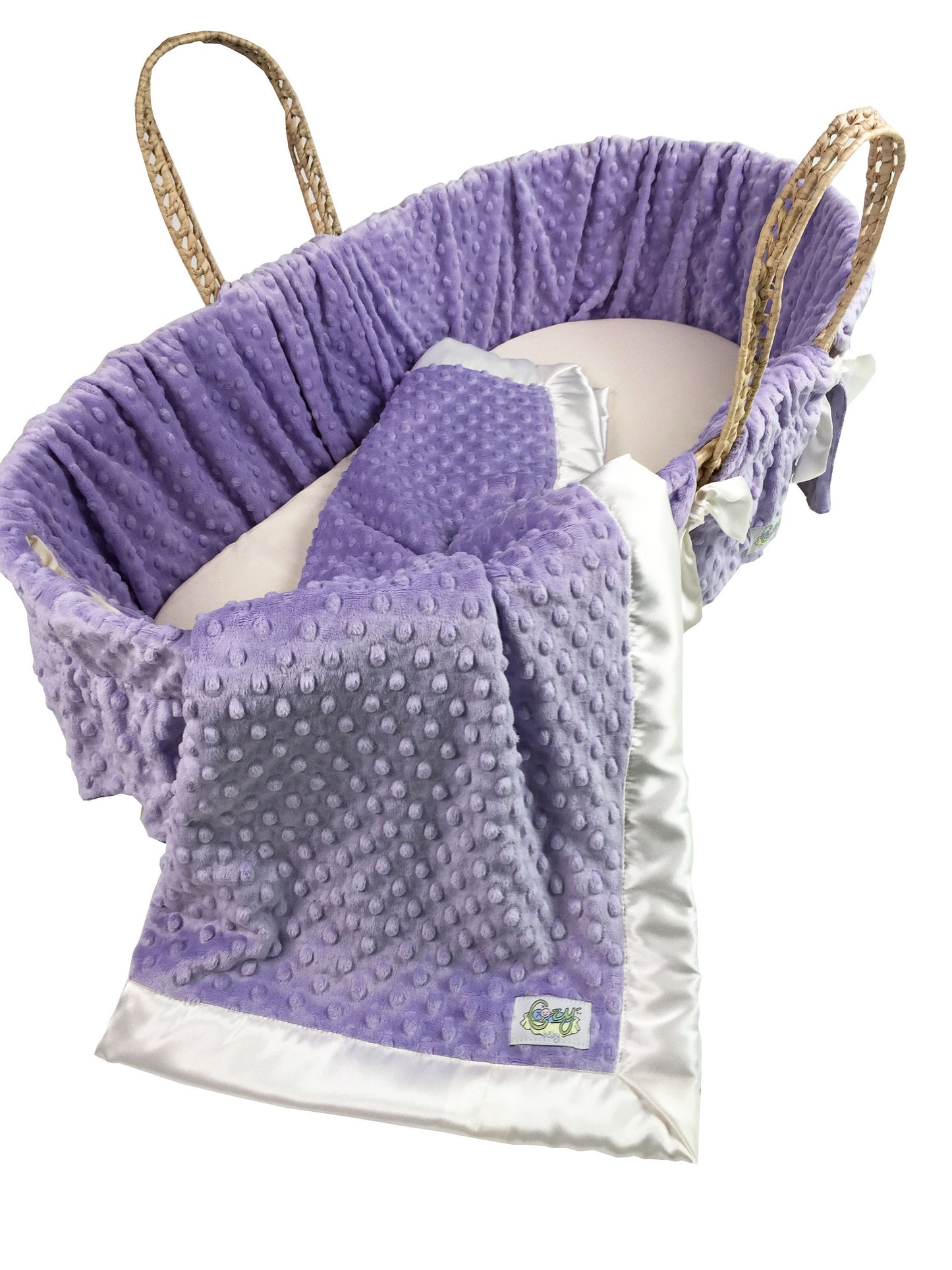 Minky Dot Bedding Set for Moses Basket - does not include basket - Custom Made