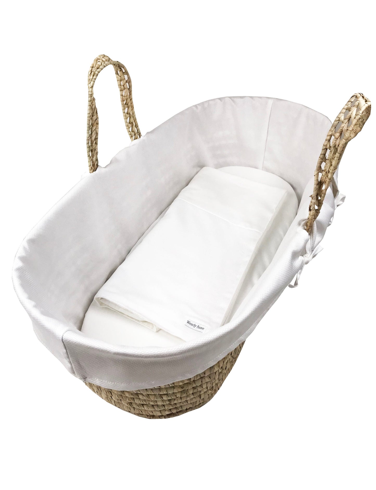 Traditional Style Moses Basket 3 Piece Bedding Set - Choose Fabric Color