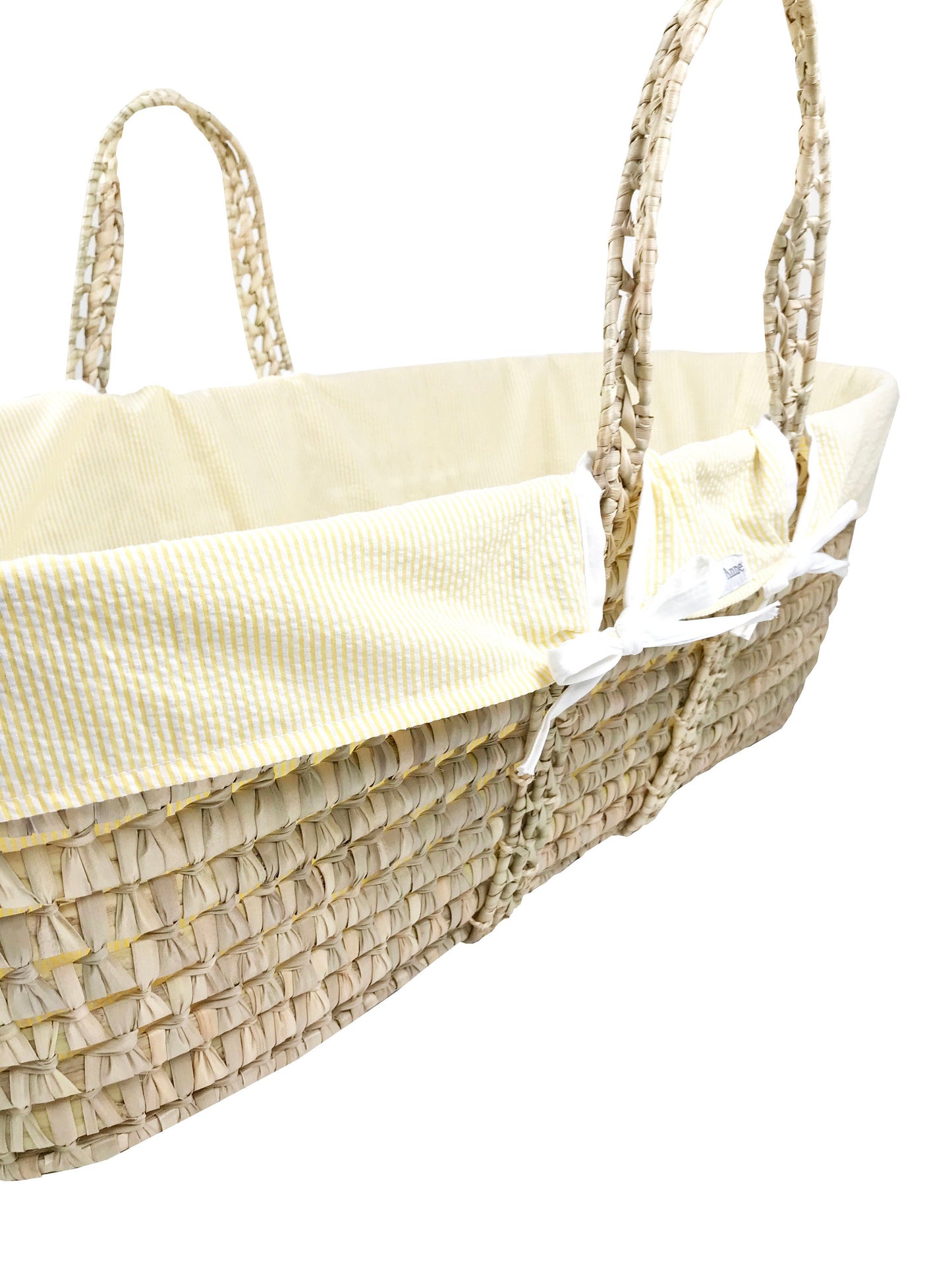 Traditional Style Moses Basket 3 Piece Bedding Set - Choose Fabric Color