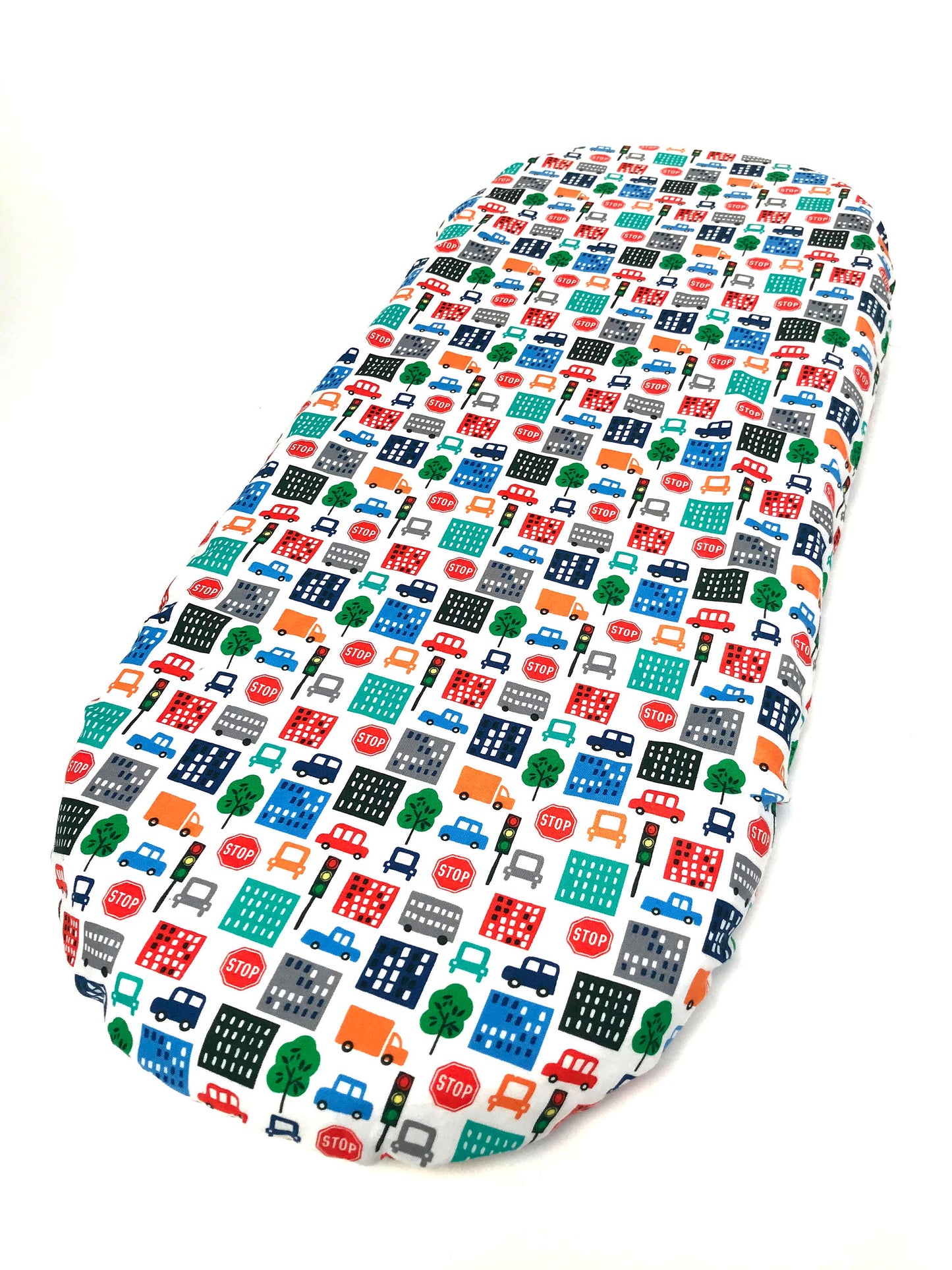 Primary Color Autos and Trucks Cotton - Custom Made Fitted Sheet
