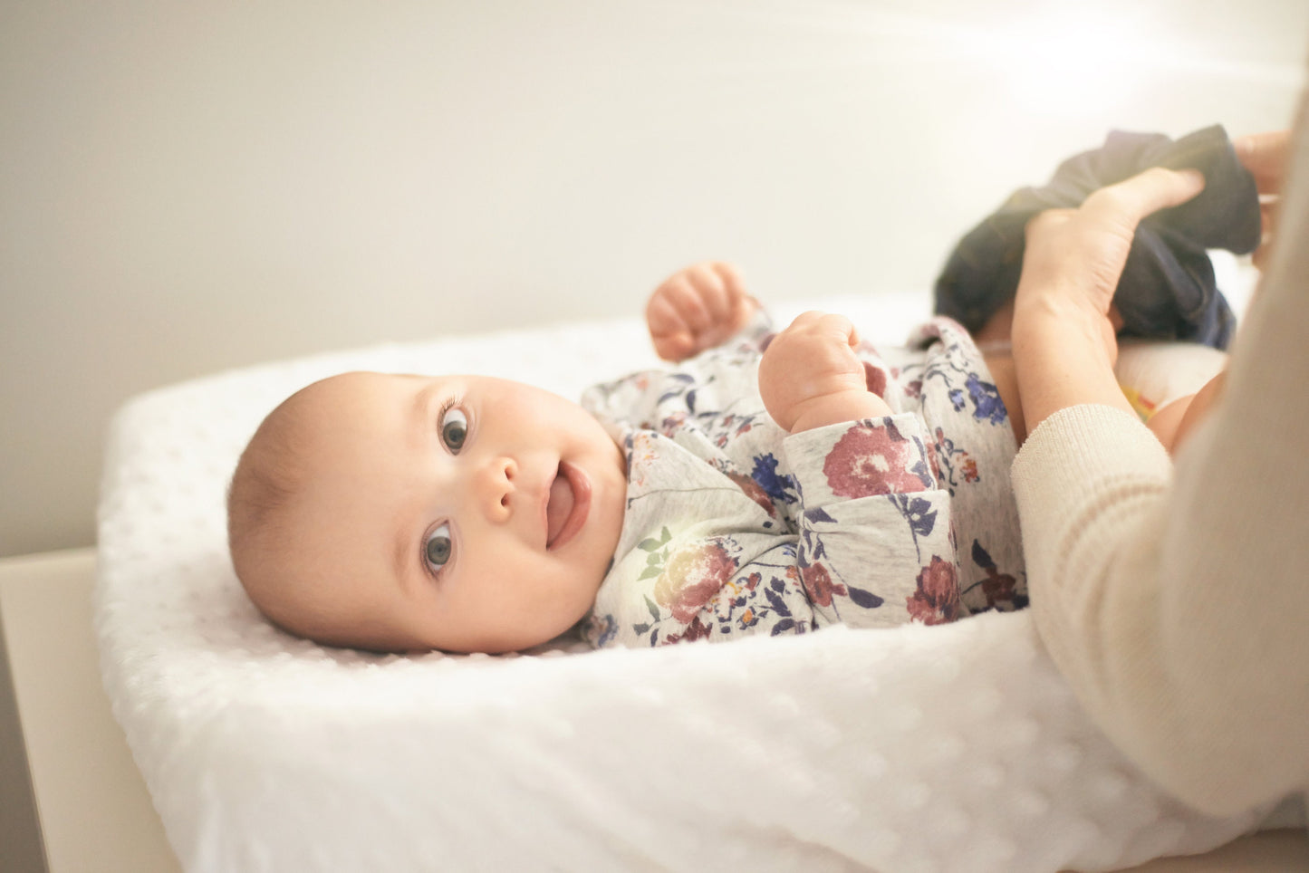 Changing Pad Cover in Minky Dot Fabric - Custom Size