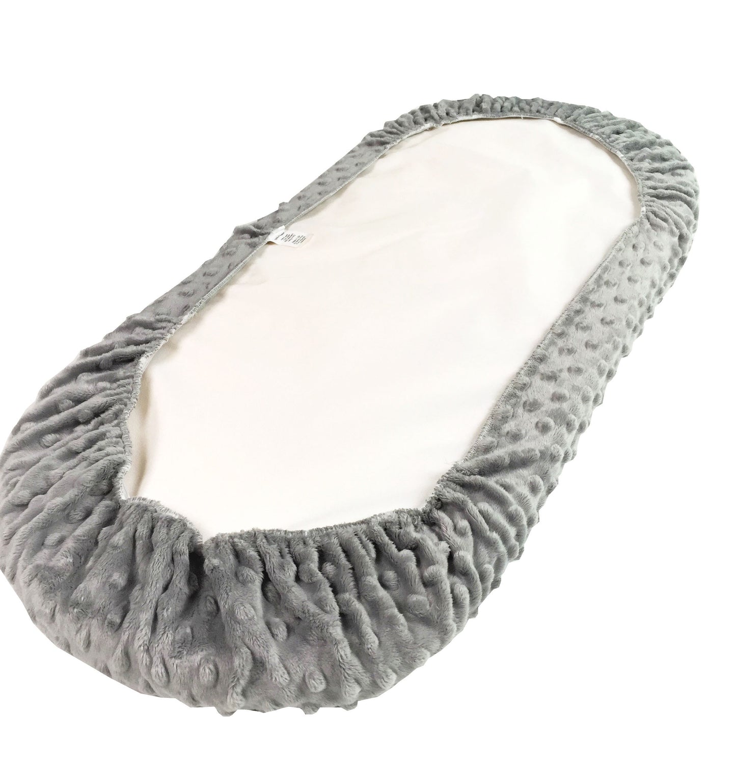 Gray Minky Dot - Custom Made Fitted Sheet