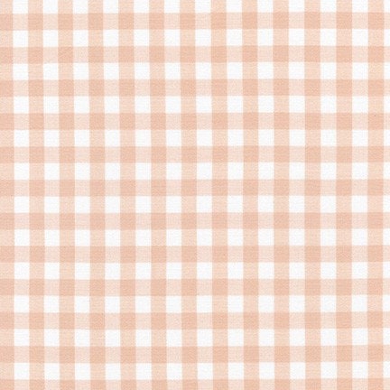 Light Peach Cotton Gingham - Custom Made Fitted Sheet
