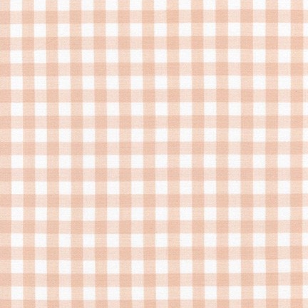 Light Peach Cotton Gingham - Custom Made Fitted Sheet