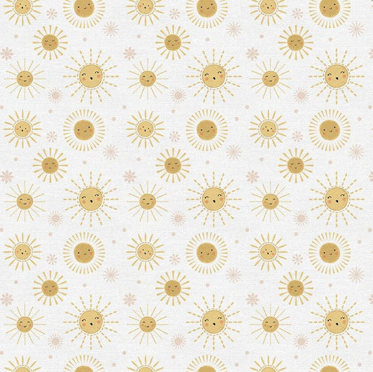 Happy Suns in Cotton - Custom Made Fitted Sheet