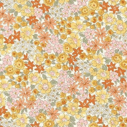 Golden Floral Cotton - Custom Made Fitted Sheet