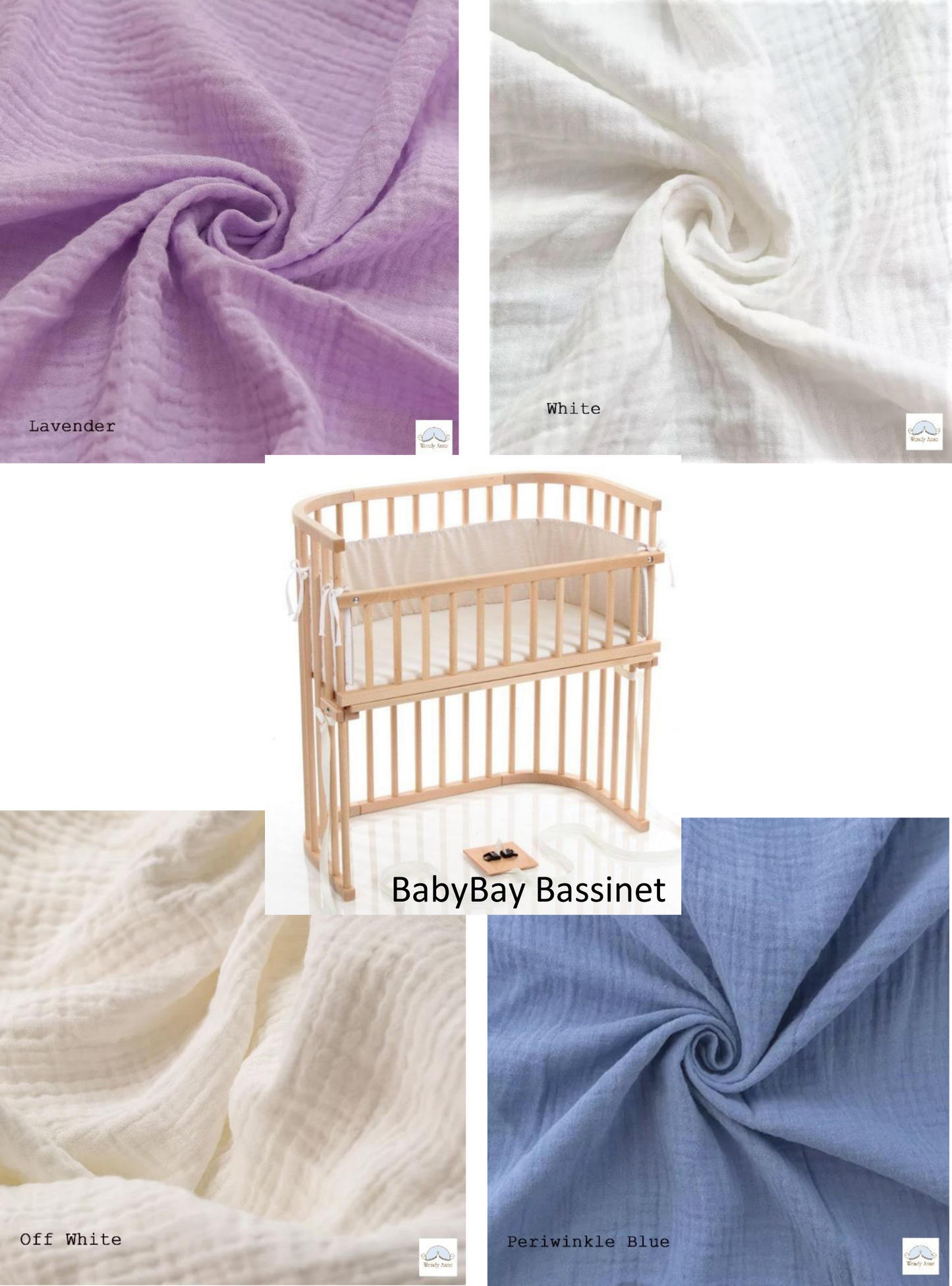 Baby Bay Bassinet Cradle Custom Made Fitted Sheet - Organic Cotton Gauze