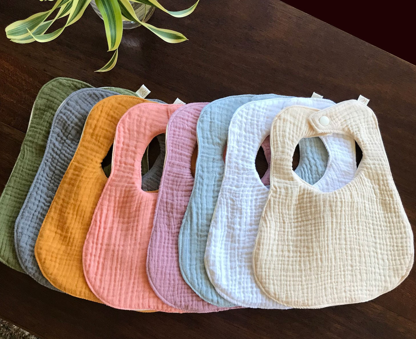 Wendy Anne Gift Set - Bib, Burp and Teether with Organic Cotton Gauze