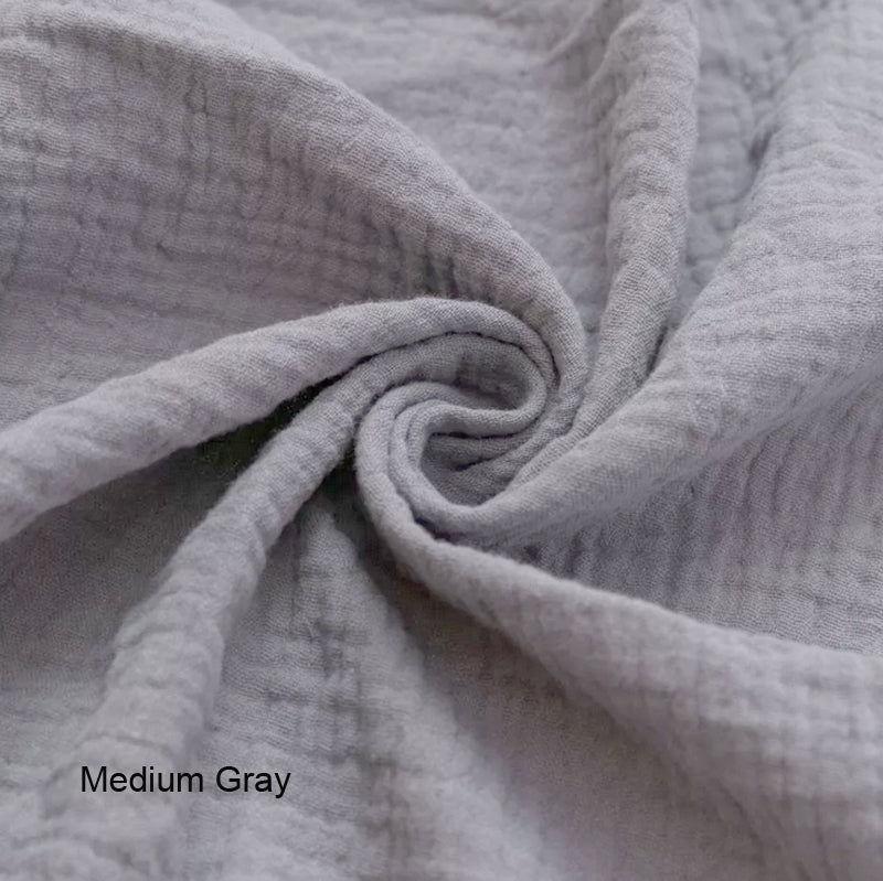 Double Gauze Fabric Medium Gray