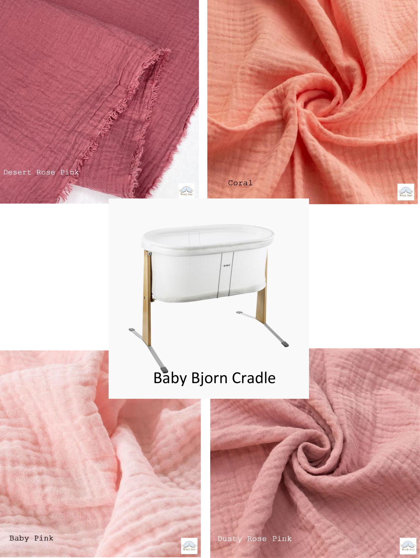 Baby Bjorn Bassinet Cradle Custom Made Fitted Sheet - Organic Cotton Gauze