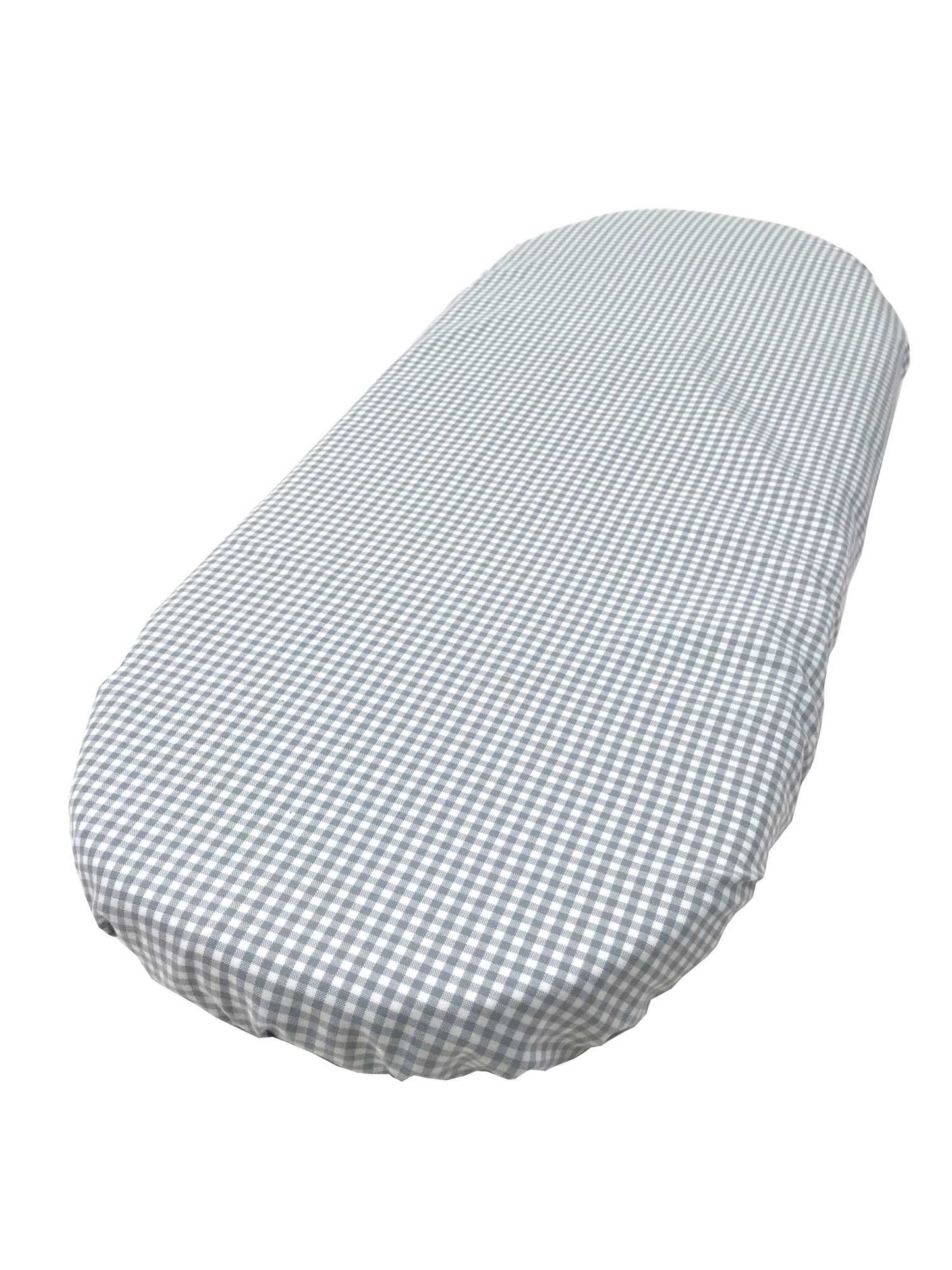 Gray and White Cotton Gingham - Custom Made Fitted Sheet