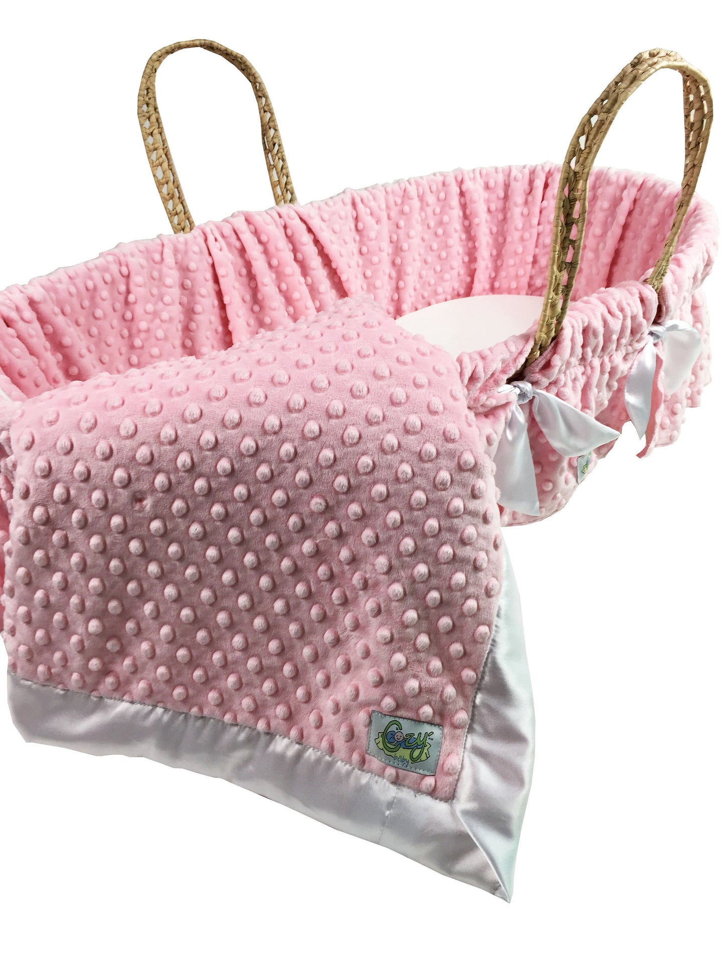 Minky Dot Bedding Set for Moses Basket - does not include basket - Custom Made