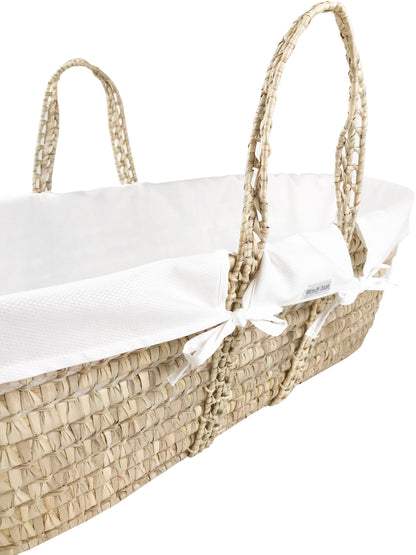 Traditional Style Moses Basket 3 Piece Bedding Set ONLY - Choose Fabric Color