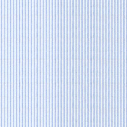 Blue Seersucker Stripe in Cotton - Custom Made Fitted Sheet