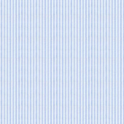 Blue Seersucker Stripe in Cotton - Custom Made Fitted Sheet