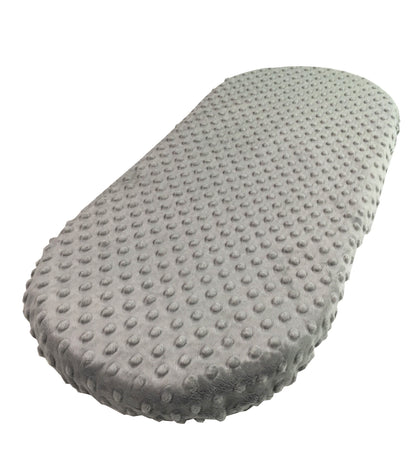 Gray Minky Dot - Custom Made Fitted Sheet