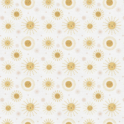 Happy Suns in Cotton - Custom Made Fitted Sheet