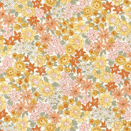 Golden Floral Cotton - Custom Made Fitted Sheet