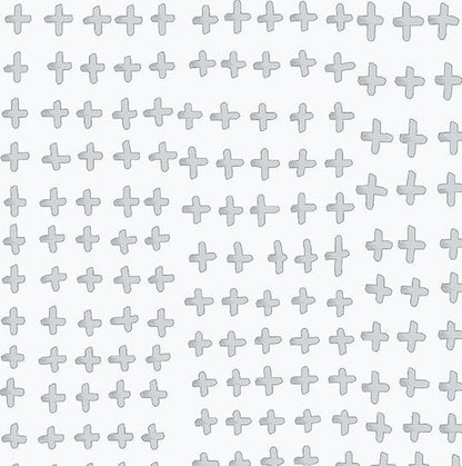 Gray Pluses in Cotton - Custom Made Fitted Sheet